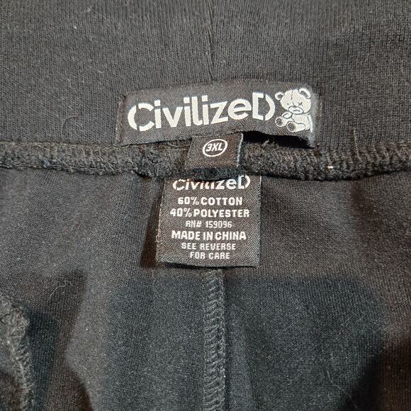 Civilized Joggers Pants Mens 3XL Black Diamond Ice Bear Y2K Hip Hop Rap - Picture 5 of 10